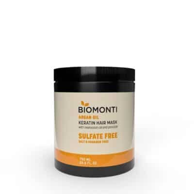 ماسک مو بدون سولفات و نمک کراتینه بیومونتی Biomonti حاوی روغن آرگان 750 میل