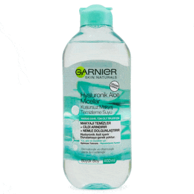 محلول آرایش پاک کن میسلار آلوئه ورا و هیالورونیک اسید مناسب انواع پوست 400 میل گارنیر