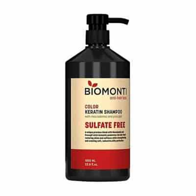 شامپو بدون سولفات ضد ریزش و کراتینه بیومونتی Biomonti موهای رنگ شده 1000 میل