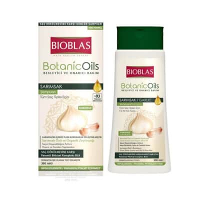 شامپو بیوبلاس ضدریزش و ترمیم کننده، حاوی عصاره سیر مناسب انواع مو 300میل