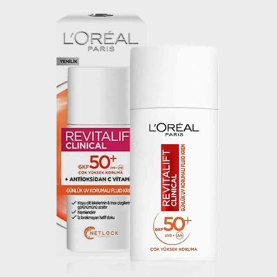 کرم ضد آفتاب لورال مدل رویتالیفت +Revitalift Clinical SPF50 حجم 50 میل