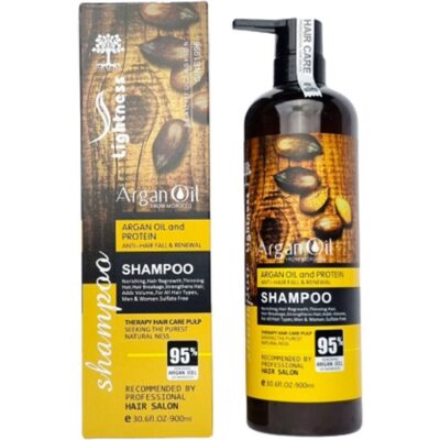 شامپو بدون سولفات لایتنس Lightness حاوی روغن آرگان و پروتئین مناسب انواع مو 900 میل