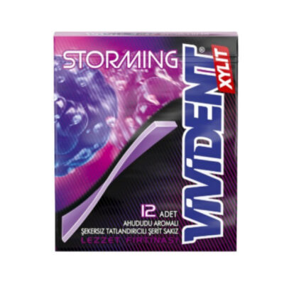 آدامس تمشک ویویدنت Vivident بدون قند مدل Storming بسته ۱۲ عددی