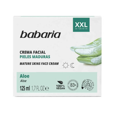 کرم مرطوب کننده و آبرسان صورت باباریا babaria مدل آلوورا XXL حاوی عصاره آلوورا خالص،اسپانیا حجم 125 میل