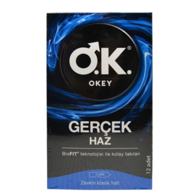 کاندوم کلاسیک مدل Gerçek Haz برند OK ، ترکیه بسته 12 عددی