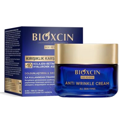 کرم ضد چروک بیوکسین حاوی کلاژن و هیالورونیک و رتینول BIOXCIN ترکیه 50 میل