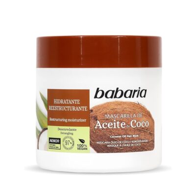 ماسک مو آبرسان و ترمیم کننده باباریا Babaria حاوی شیر نارگیل،اسپانیا 400 میل