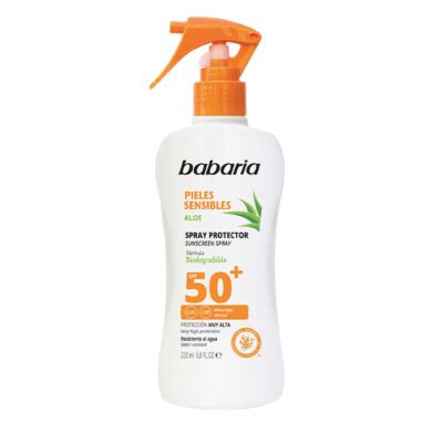 اسپری ضد آفتاب باباریا babaria حاوی +SPF 50 ،اسپانیا حجم 200 میل