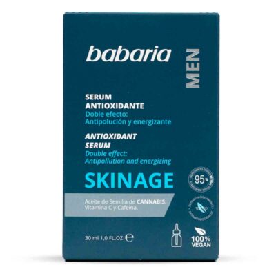 سرم مرطوب کننده و انرژی زا حاوی آنتی اکسیدان مردانه باباریا babaria مدل SKINAGE اسپانیا حجم 30 میل