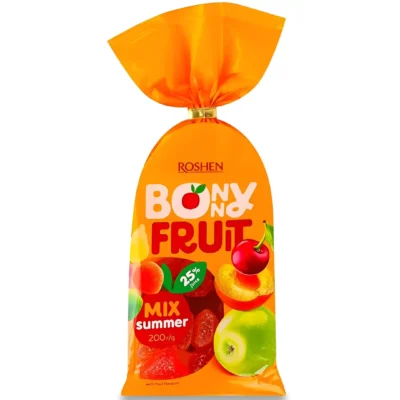 پاستیل ژله ای کادویی روشن ROSHEN طعم میکس میوه های تابستانی، اوکراین200 گرم