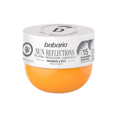 ژل برنز کننده باباریا babaria با spf15مدل TANNING JELLY حاوی عصاره هویج حجم 300 میل
