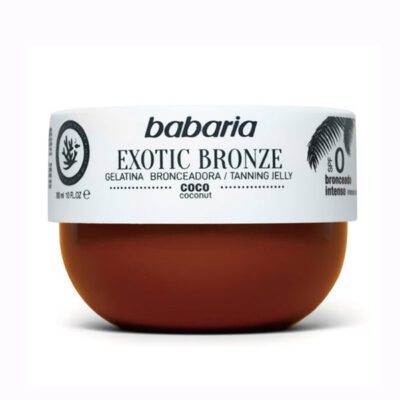 ژل برنز کننده باباریا babaria با spf50 حاوی عصاره نارگیل حجم 300 میل