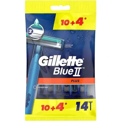 تیغ اصلاح ژیلت مدل Blue 2 plus بسته 14 عددی