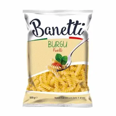 ماکارونی بانتی Banetti مدل پیچی BURGU Fusilli ترکیه حجم 500 گرم
